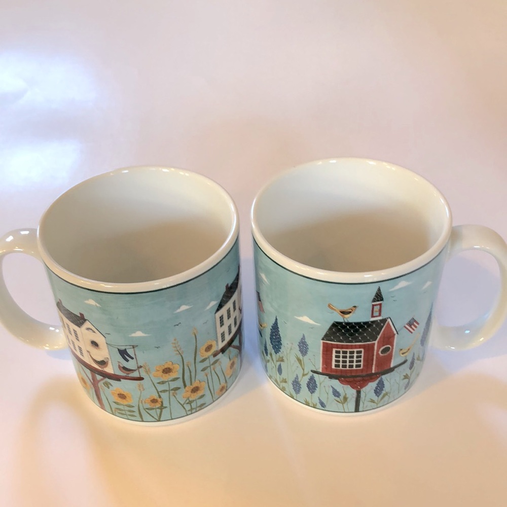 Bird Mugs, Vintage, Warren Kimble, Set of 2